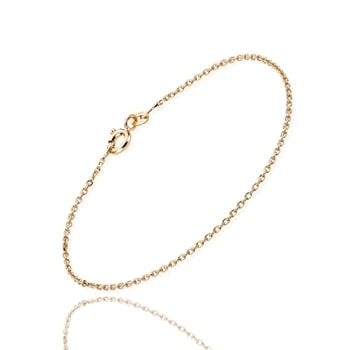 8 kt Anker Facet Guld armbånd, 18½ cm og 1,3 mm (Tråd 0,40)